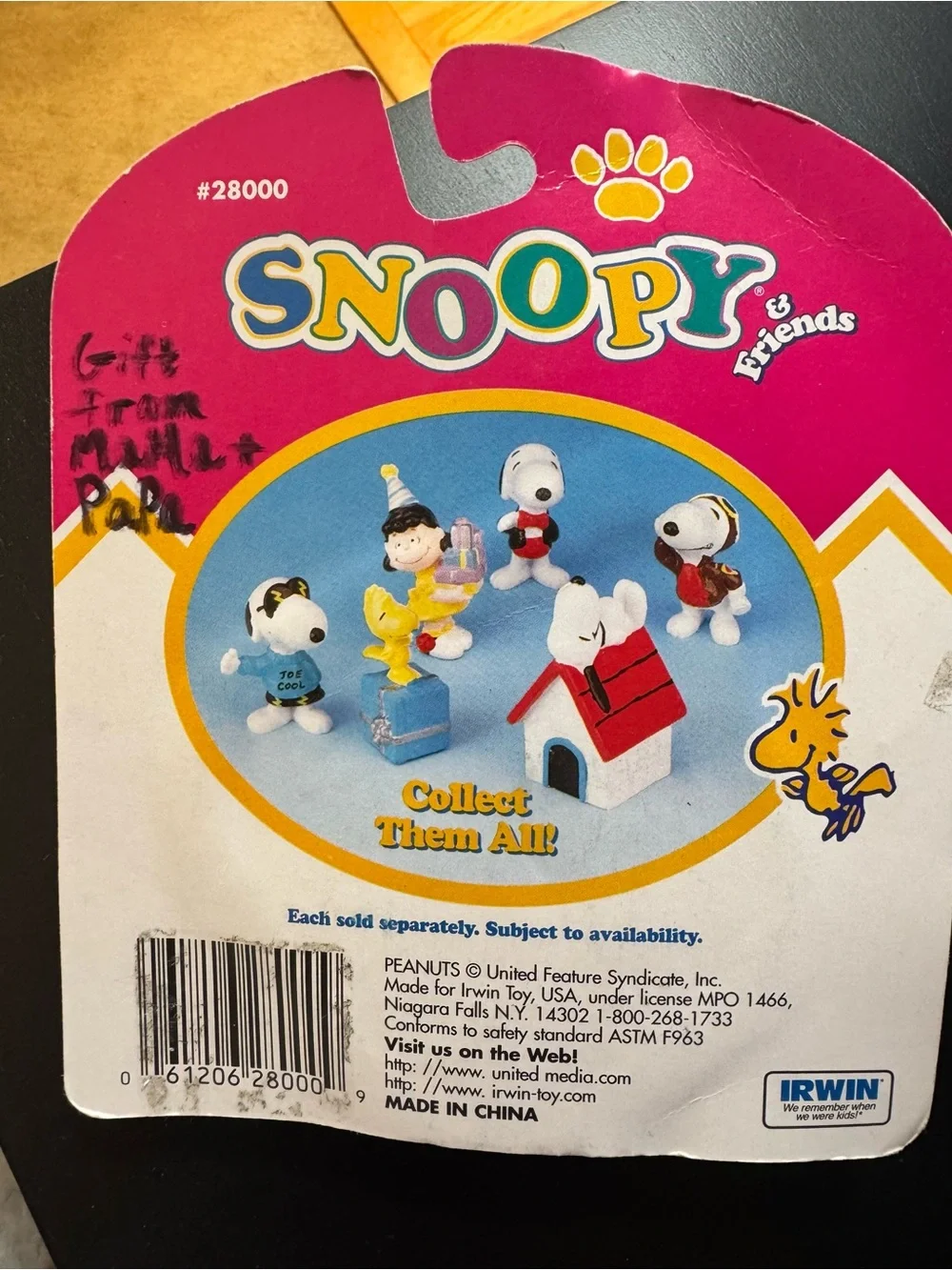 Snoopy Collectible Figure - Pink Packaging, Multicolor Figure